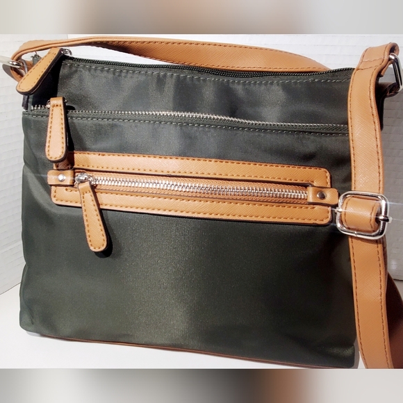 Stylish Green and Tan WomansBag